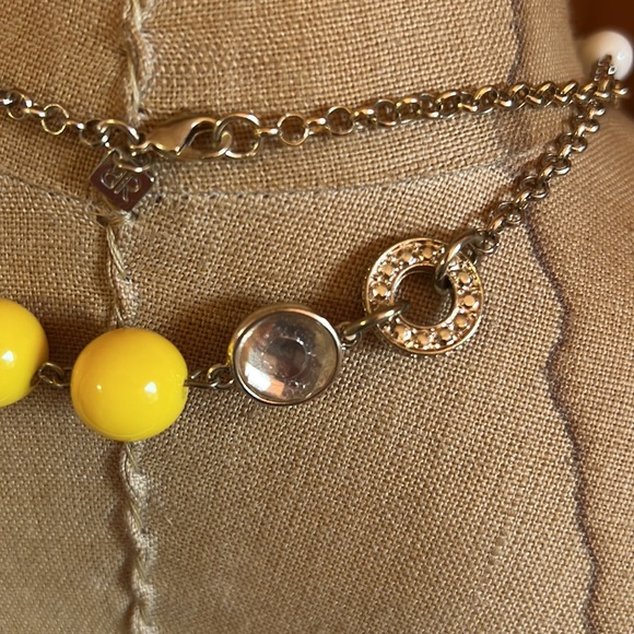 EUC Banana Republic Yellow/White/Gold Necklace - Adjustable 36” - Picture 7 of 12